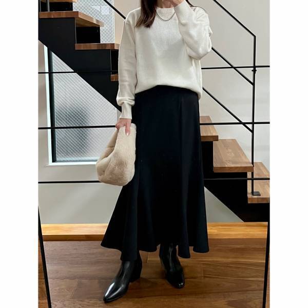 【ユニクロ】【GU】「買ってよかった！」「着回し力抜群！」ニット×スカートの”シンプル”コーデ4選♡
