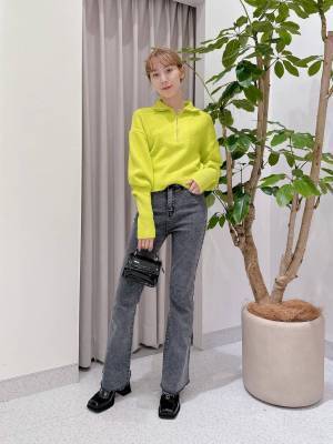 《はい、可愛い♡》1着あるだけで【韓国っぽコーデ】完成！最旬「ハーフジップニット」