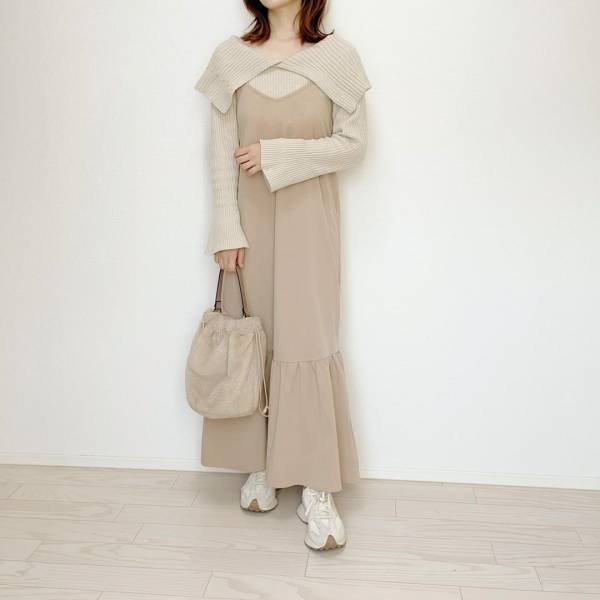 「可愛すぎて天才」！！首元チラ見せ♡【しまむら】万能”ニット”が着回しやすい