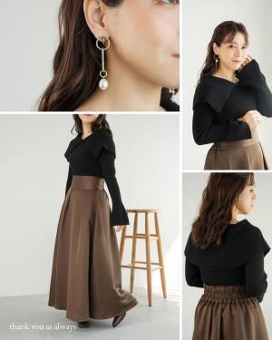 「可愛すぎて天才」！！首元チラ見せ♡【しまむら】万能”ニット”が着回しやすい