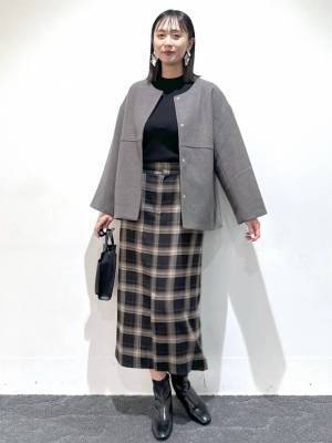 デートはこれで決まり♡【グローバルワーク】あったかくて可愛い！「チェック柄スカート」