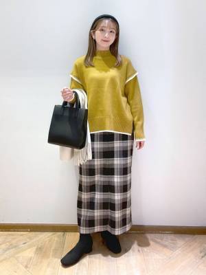 デートはこれで決まり♡【グローバルワーク】あったかくて可愛い！「チェック柄スカート」