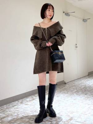 色気ムンムンじゃん♡♡【Heather】あざとい丈感で女度UP!!「ミニワンピ」