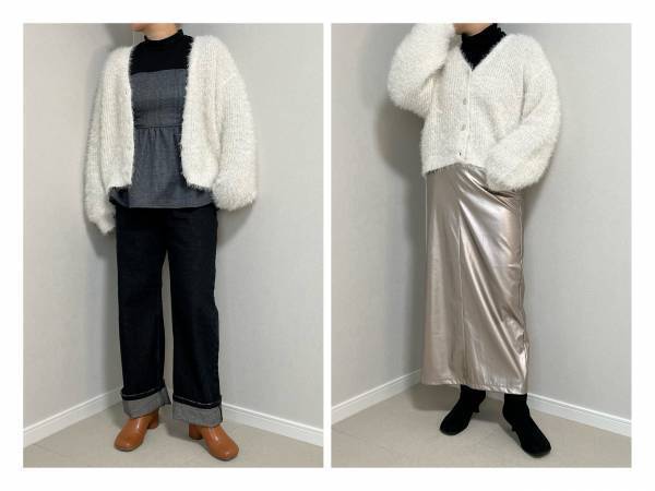 「今年っぽいスタイル」が完成♡冬はやっぱり「白ニット」【アベイル】フワフワが「たまらない」”フェザーラメニット”特集