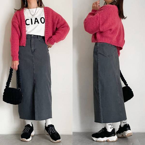 しまむら×大人気インフルエンサーコラボ！！こだわり詰まってる「デニムナロースカート」が超万能だった…！