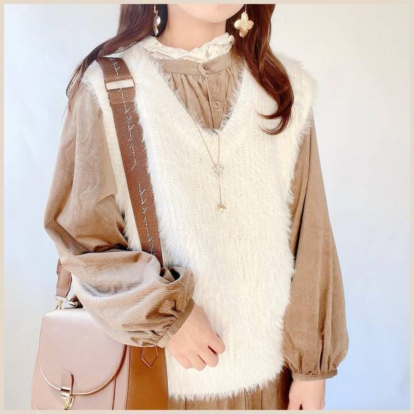 「可愛すぎて色ち買いしちゃいました」♡【しまむら】「このお値段は凄すぎ」！！”フェザーベスト”紹介