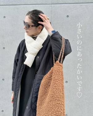 「買ってよかった」ホワイトもレッドも可愛い〜♡【ユニクロ】”マフラー”特集