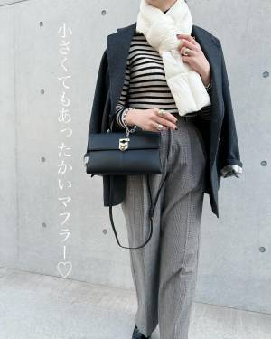 「買ってよかった」ホワイトもレッドも可愛い〜♡【ユニクロ】”マフラー”特集