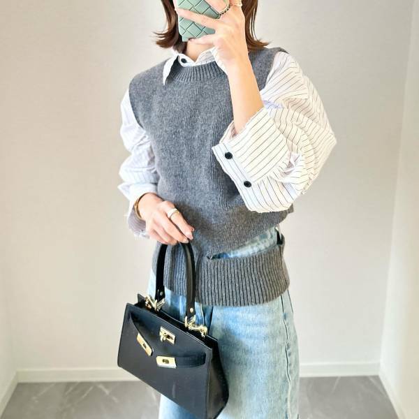 「想像以上」の「可愛さ」に思わずうっとり…♡『重ね着が◎』【ZARA】の《グレーニットベスト》2選紹介！！