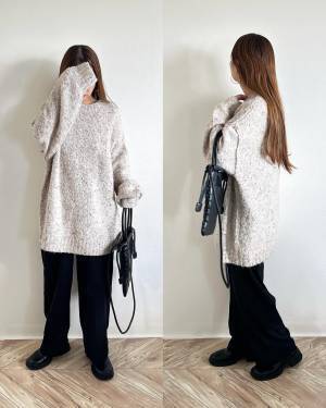 これはまさにっ！！「モテニットワンピ」♡♡【しまむら】「ゆったり感も素材感も超絶タイプ」”つぶつぶニット”