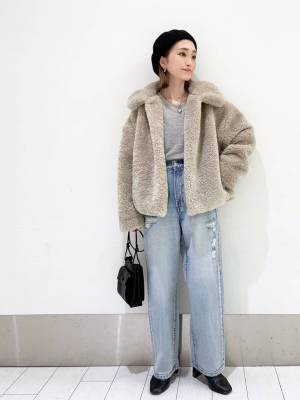 コーデの主役になる♡【ローリーズファーム】ボリューム感たっぷり！！「ファーブルゾン」