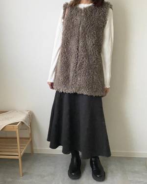 あったか可愛い♡【GU】履き心地抜群って！「きれいめスカート」