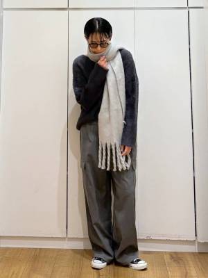 今日の主役はこれ！【グローバルワーク】上手に取り入れて♡「マフラーコーデ」