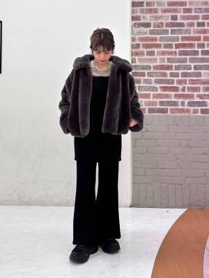 このモコモコ感がたまらんっ♡【ローリーズファーム】上品可愛い「ボアブルゾン」