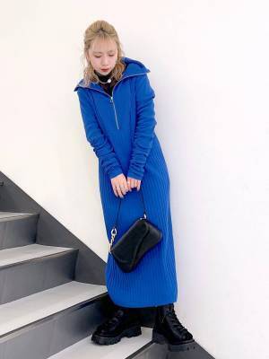 ルーズな可愛さ♡ ラクもオシャレも叶える！ 今っぽ【ハーフジップワンピ】