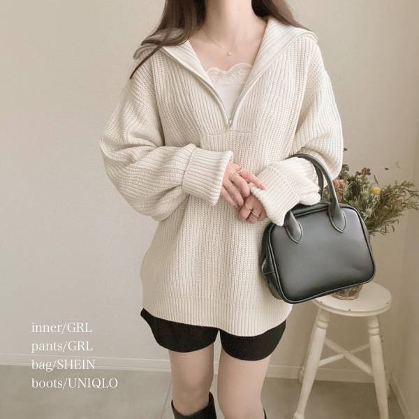 え、これ本当に【GU】なのー！？プチプラには見えません…！この冬気になる”ジップニット”2選