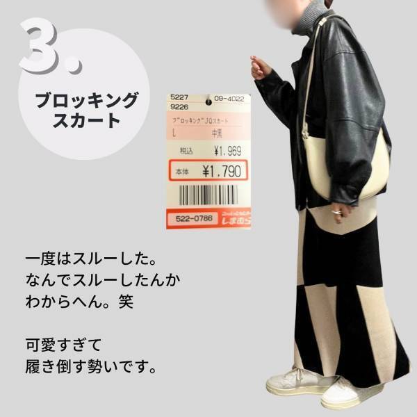 「出会ってしまった」「可愛すぎて履き倒す」【しまむら】「今期トレンドな」”柄ニット＆スカート”