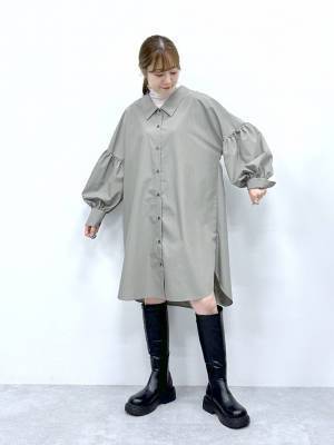 冬こそ♡【グローバルワーク】レイヤードでコーデ幅広がる！「シャツワンピ」