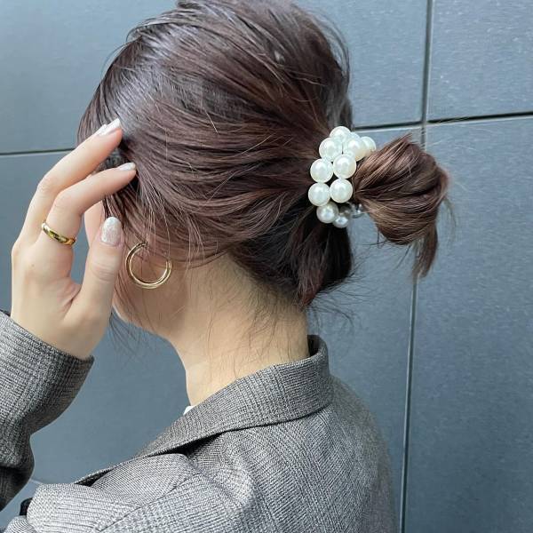 一点で即華やか！【韓国っぽヘアアクセ】