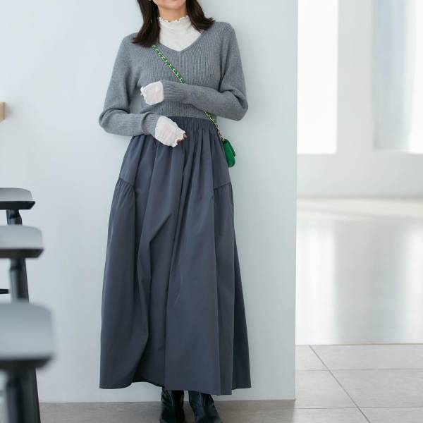 スタイルアップ効果抜群！これ１枚で着映え♡【ドッキングワンピ】