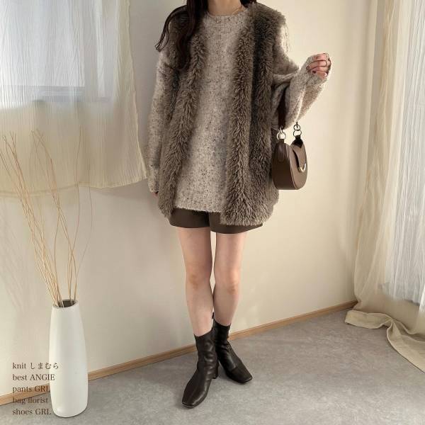 こなれ感たっぷり♡【しまむら】絶妙な色味の「つぶつぶニット」が万能！