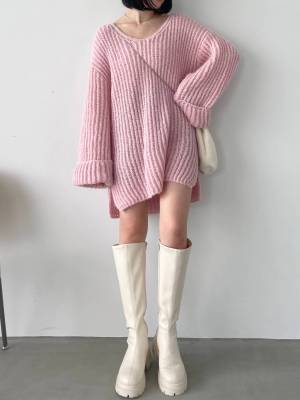 〈これぞ、モテの真骨頂！！〉【Heather】トキメキが止まらない♡「ピンクニット」