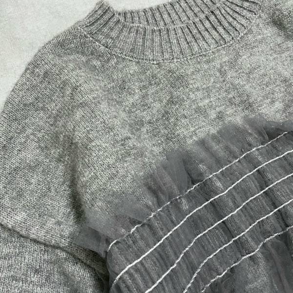 「人気過ぎて即完売！」【GRL】「一目惚れ＆即購入」した”チュールドッキングニット”で「お洒落度がアップ」！！