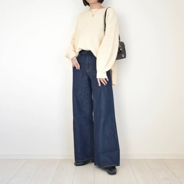 えっ、これ【GU】って本当！？ シンプルコーデが垢抜ける♡「美シルエットデニム」