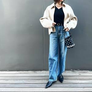 えっ、これ【GU】って本当！？ シンプルコーデが垢抜ける♡「美シルエットデニム」