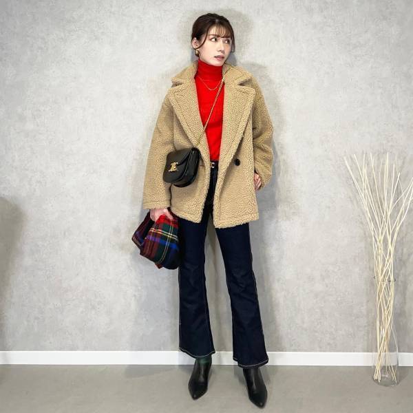 この時期の特権！【GU】コーデにプラスで可愛さアップ♡「ボアアイテム」