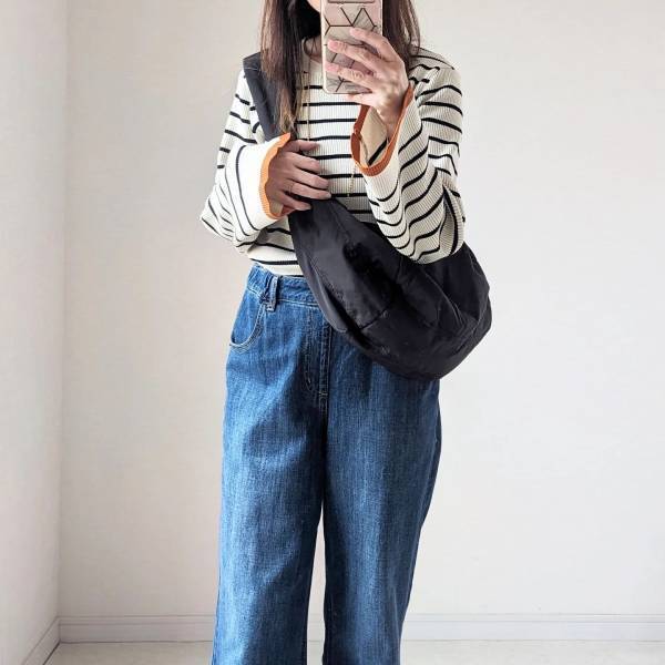 これはオシャレ！！【しまむら】一気に華やかコーデに♡「フレアスリーブニット」