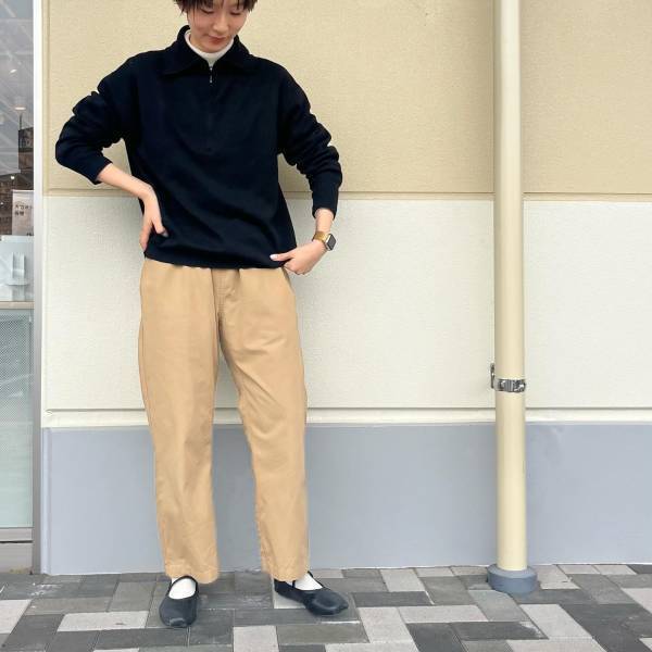 ＜コーデ無限に広がるじゃん…！＞【無印良品】の冬素材”ハーフジップ”が「優れもの」暖かくて可愛い～！