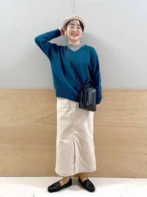 ガラッと雰囲気チェンジ♡【グローバルワーク】安定の万能カラー「ベージュスカート」