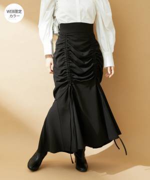 ハイッ！即おしゃれ♡【ViS】ブラックでも華やか！「主役級スカート」