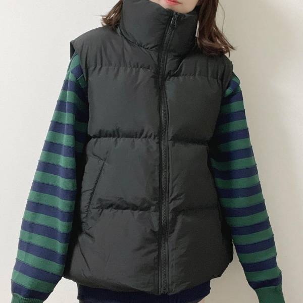 ＜使えすぎて2色持ってます＞こりゃ「重宝する」♡【GU】「あたたかい！」“ダウンベスト”紹介