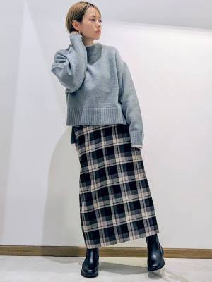 ＜今日何着よう？ → 解決！＞【グローバルワーク】1枚で垢抜け♡「チェックスカート」