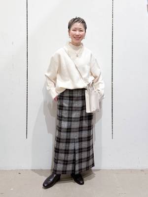 ＜今日何着よう？ → 解決！＞【グローバルワーク】1枚で垢抜け♡「チェックスカート」
