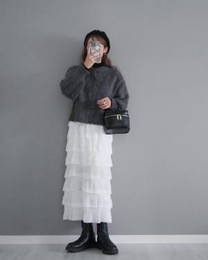 圧倒的あざと可愛い♡【ニット × ティアードスカート】が最強！！