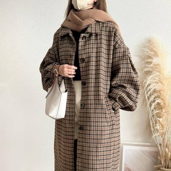 やっぱ『ブラウン』優秀♡【ユニクロ】シンプルで使い勝手◎「あったかマフラー」