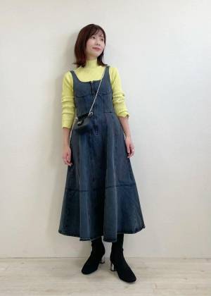 これはGETしておきたい！【ViS】オールシーズン着回せる♡「デニムジャンパースカート」