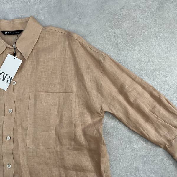 5990円→1690円ってスゴーッ！！「買わない選択肢はありません」【ZARA】春コーデにぴったり”リネンシャツ”が可愛い～！