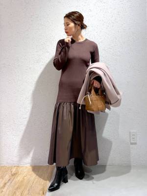 やっぱり美シルエット♡アウター下に可愛さギュッと！【マーメイドワンピ】