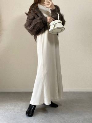 やっぱり美シルエット♡アウター下に可愛さギュッと！【マーメイドワンピ】