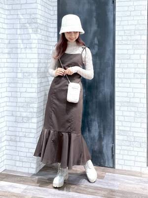 やっぱり美シルエット♡アウター下に可愛さギュッと！【マーメイドワンピ】