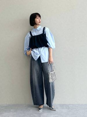 こりゃ一軍入り！旬シルエットな【カーヴィーデニム】が可愛い♡