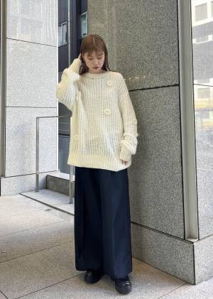 え、大優勝じゃん♡♡【ViS】あざと可愛いってこれか！「お花ぽんぽんニット」