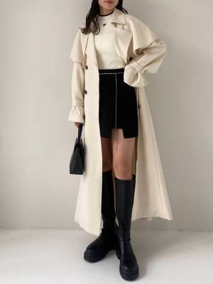 〈ゆったりシルエットが可愛い♡〉羽織るだけでおしゃ見えする【ケープコート】