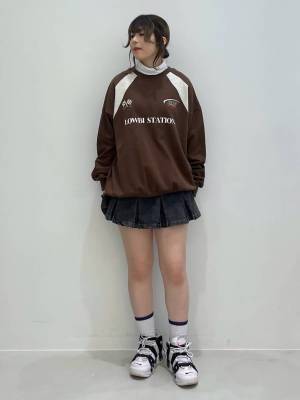 売り切れ注意報♡♡【ALAND】韓国っぽデザインが目を惹く!!「ロゴスウェット」