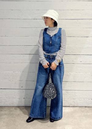 春先も使える♡【ViS】一点投入で即あか抜け！「デニムビスチェ」