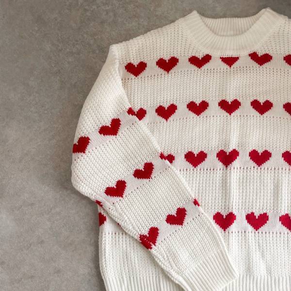 【SHEINの映え確定ニット】バレンタインはこれで決まり！全面ハートづくしで、可愛さ満点♡